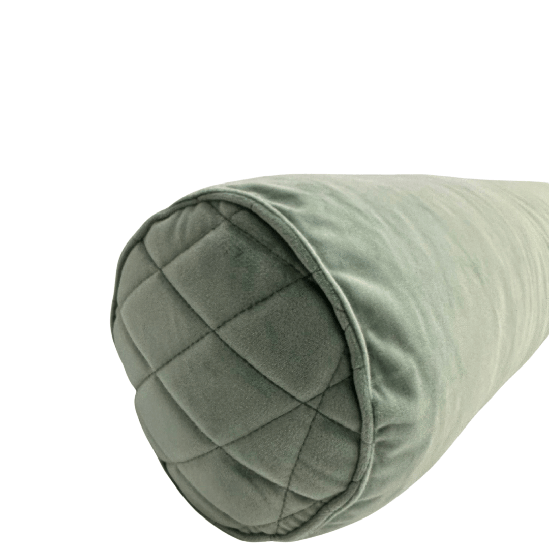 Maza Decorative Bolster Pillow Green MAZA DECOR