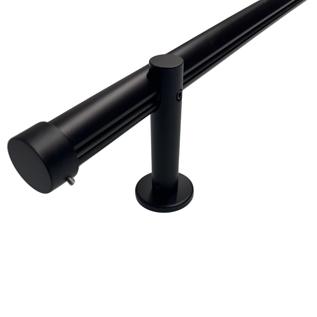 Maza Decor Curtain Rod - Black Metal