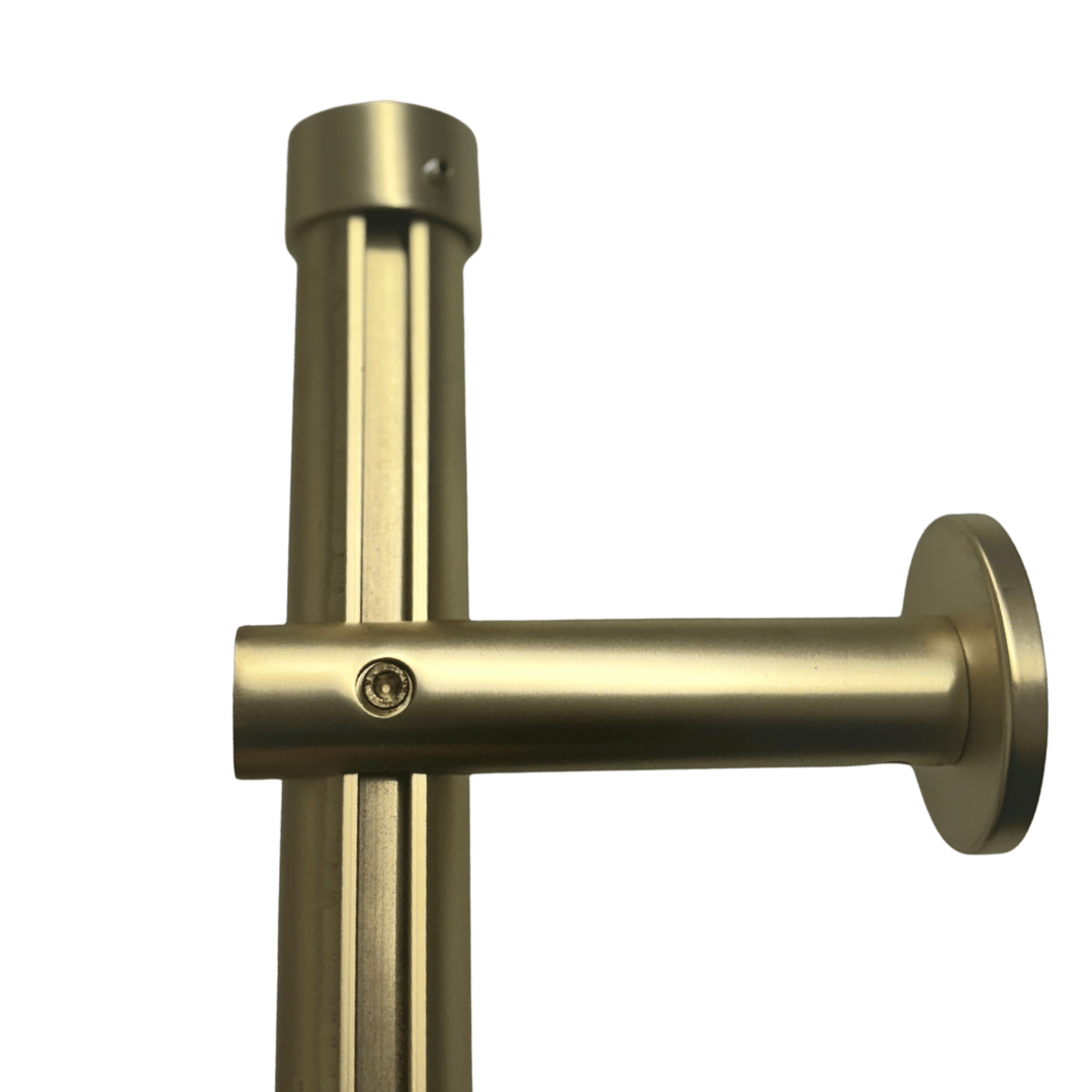 Maza Decor Curtain Rod - Golden Metal