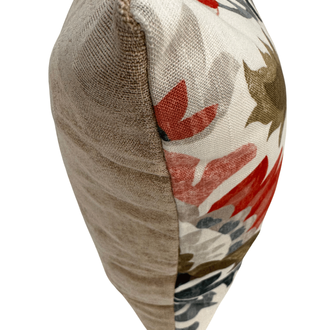 Almohada Maza Thow Blanca y Flores