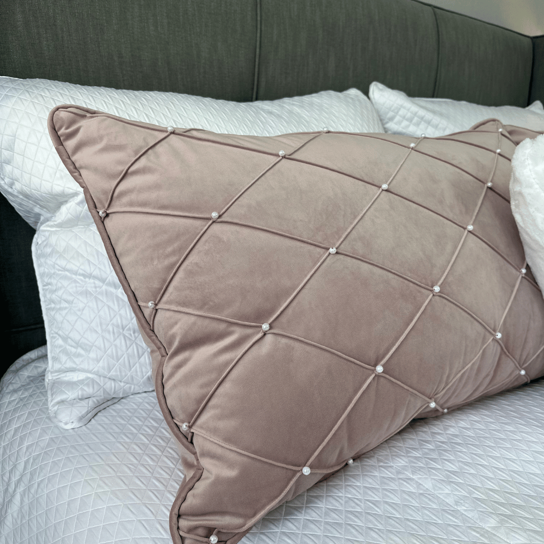 Maza Decor Roma Ropa de cama artesanal juego de cama blanco y beige - Elegance