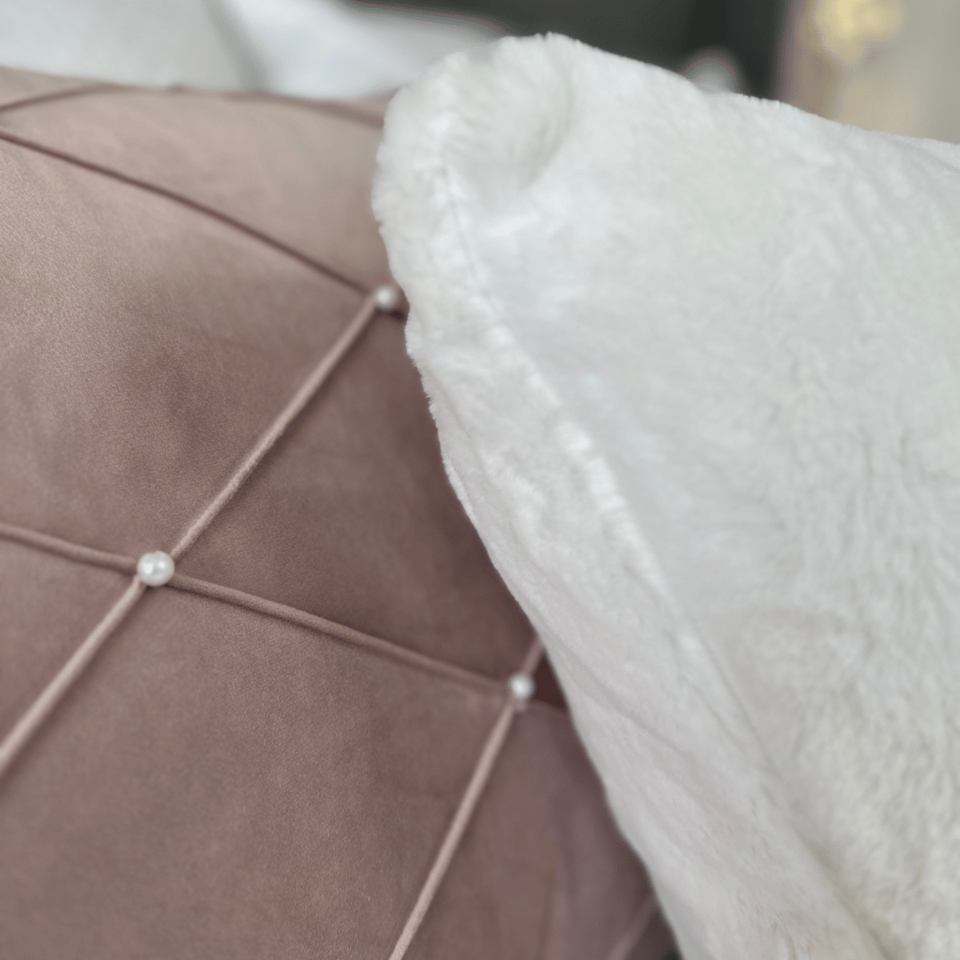 Maza Decor Roma Ropa de cama artesanal juego de cama blanco y beige - Elegance