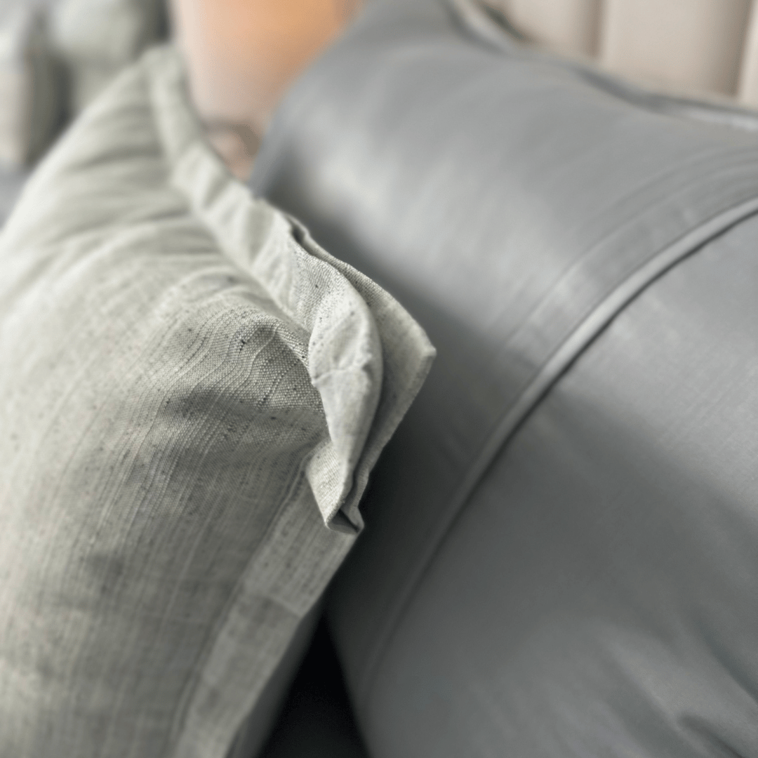 Maza Decor Juego de cama gris Harmony con almohada multicolor