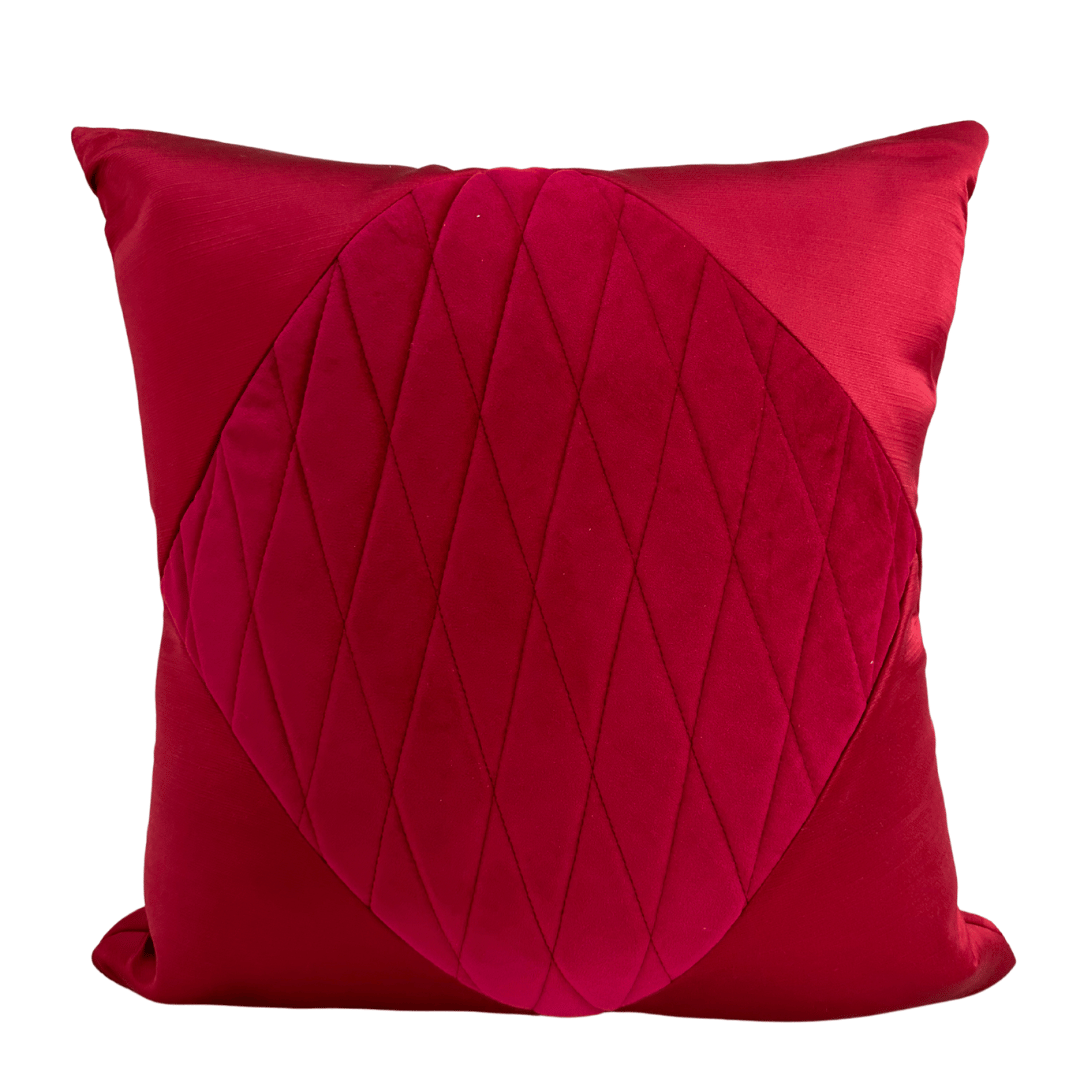 Red Maza Velvet Throw Pillow 2 Packs