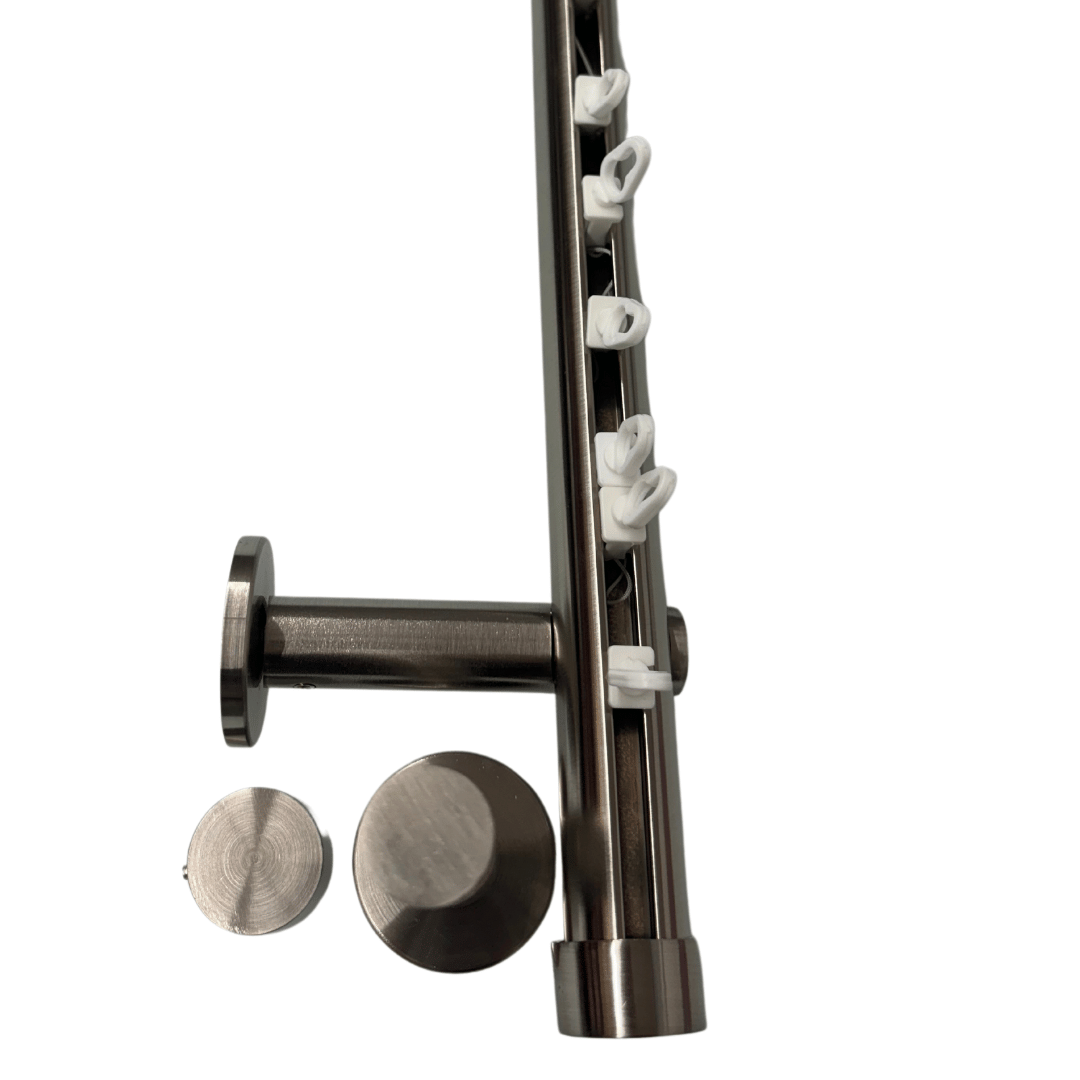 Maza Decor Curtain Rod - Nickel Metal