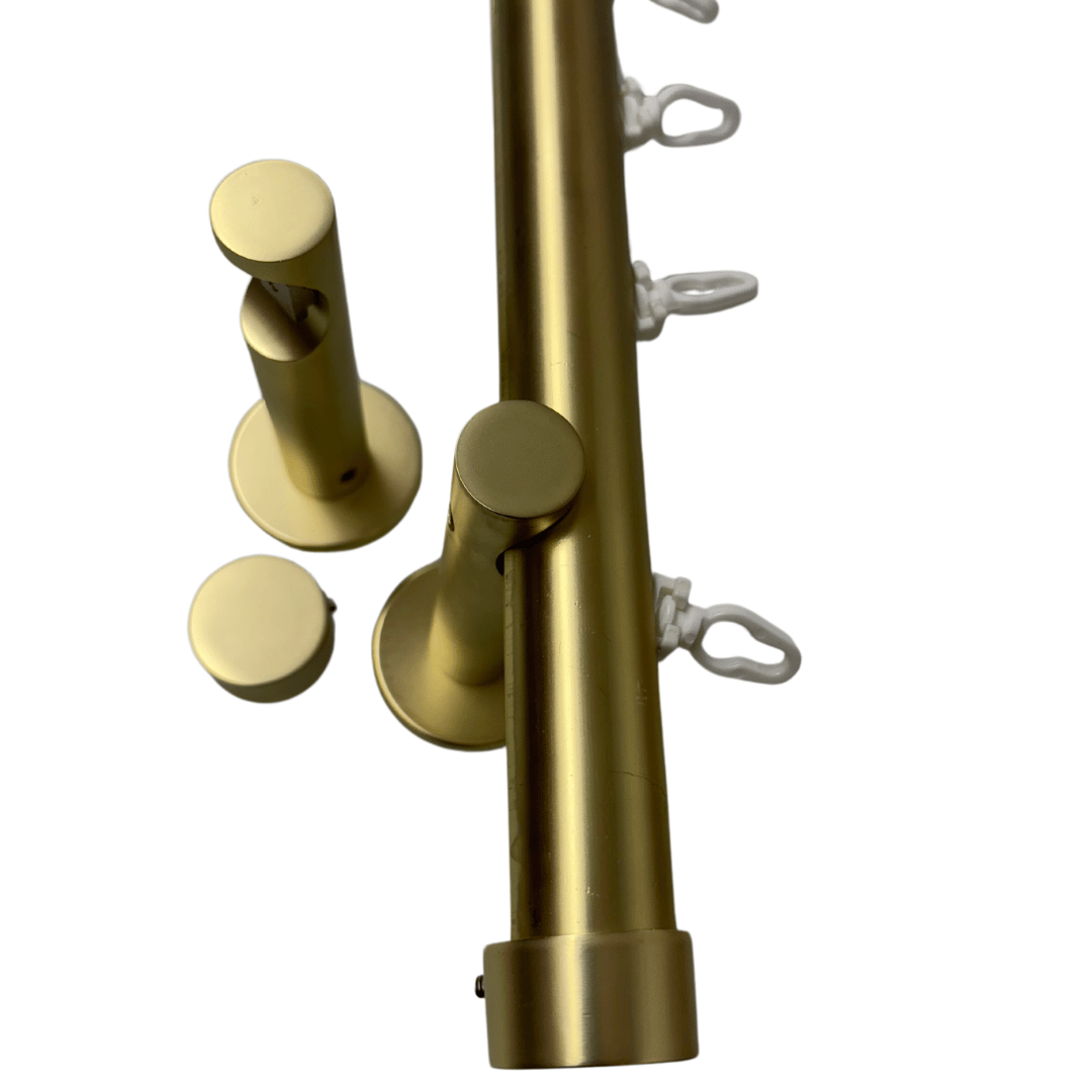 Maza Decor Curtain Rod - Golden Metal